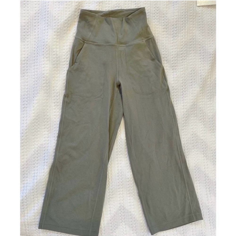 Lululemon wide leg align pant sage grey 2 23” - Picture 2 of 2